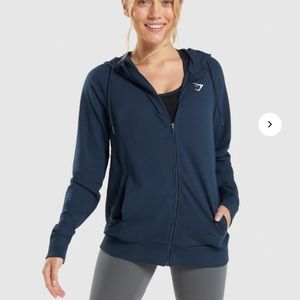 GYMSHARK Training Zip Hoodie Blue L